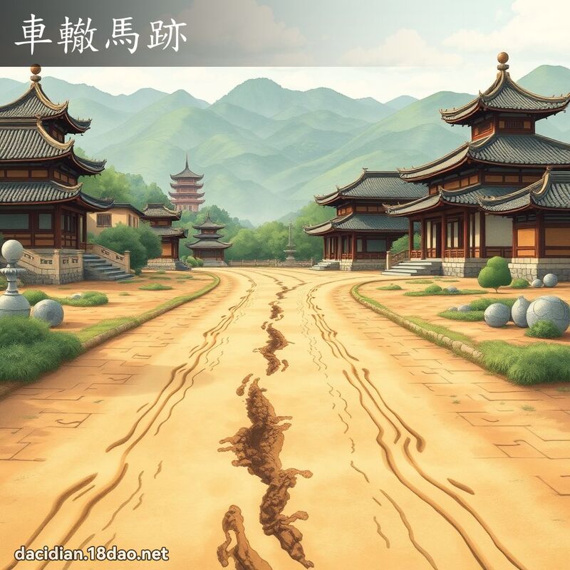 車轍馬跡 - 國語大辭典配圖