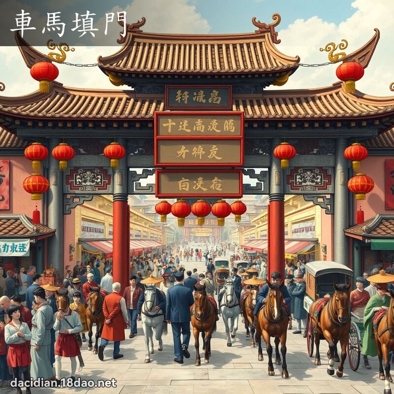 車馬填門 - 國語大辭典配圖