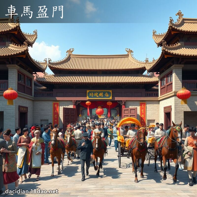 車馬盈門 - 國語大辭典配圖