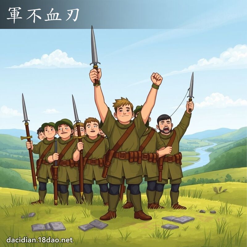 軍不血刃 - 國語大辭典配圖