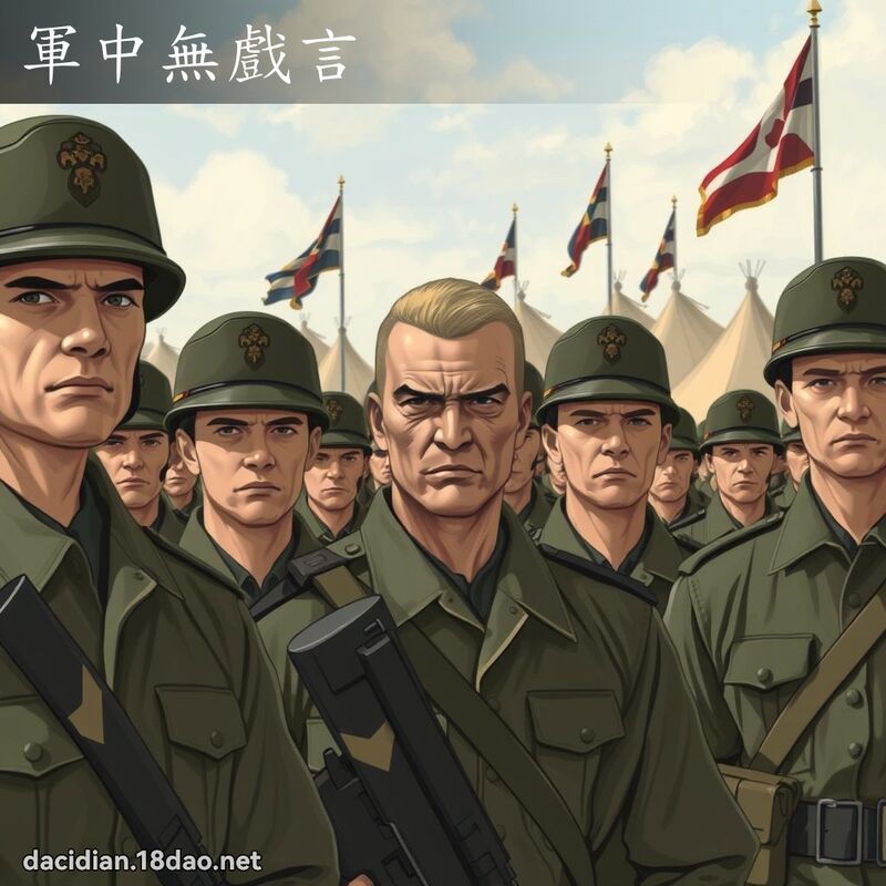 軍中無戲言 - 國語大辭典配圖