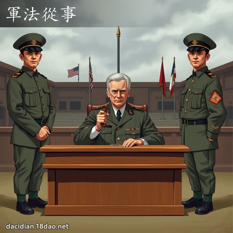 軍法從事 - 國語大辭典配圖