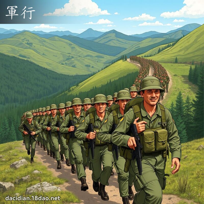 軍行 - 國語大辭典配圖