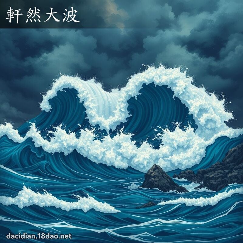 軒然大波 - 國語大辭典配圖