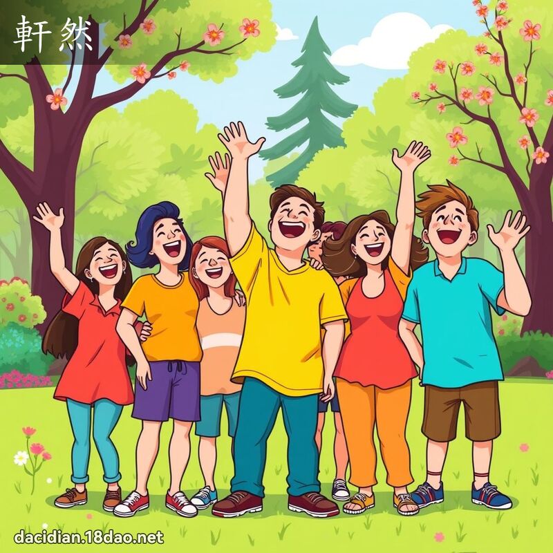 軒然 - 國語大辭典配圖