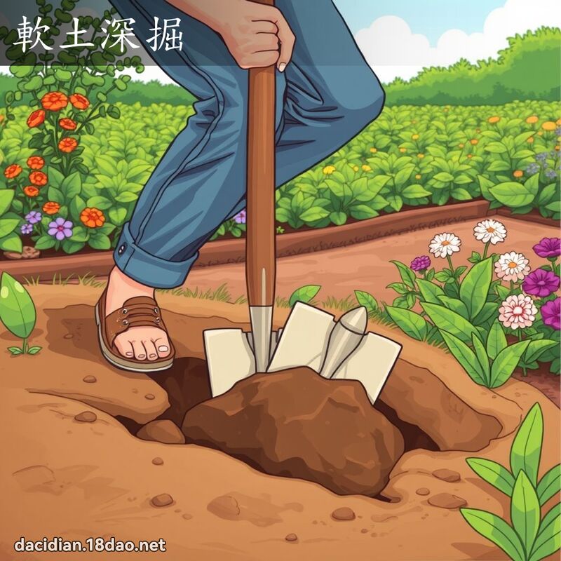軟土深掘 - 國語大辭典配圖