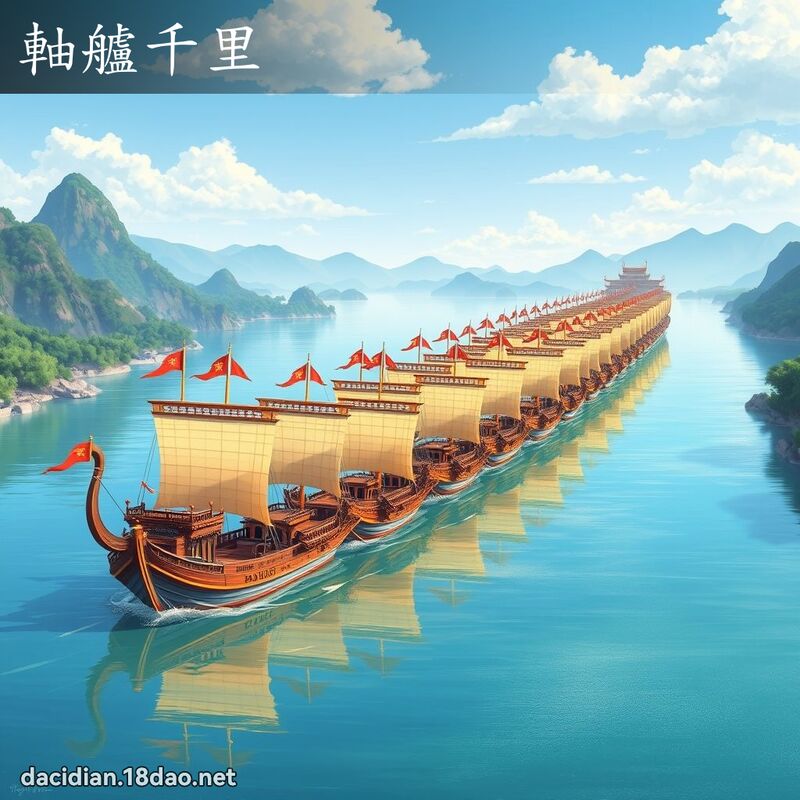 轴艫千里 - 国语大辞典配图