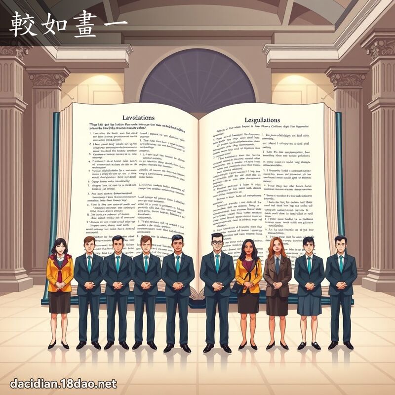 較如畫一 - 國語大辭典配圖