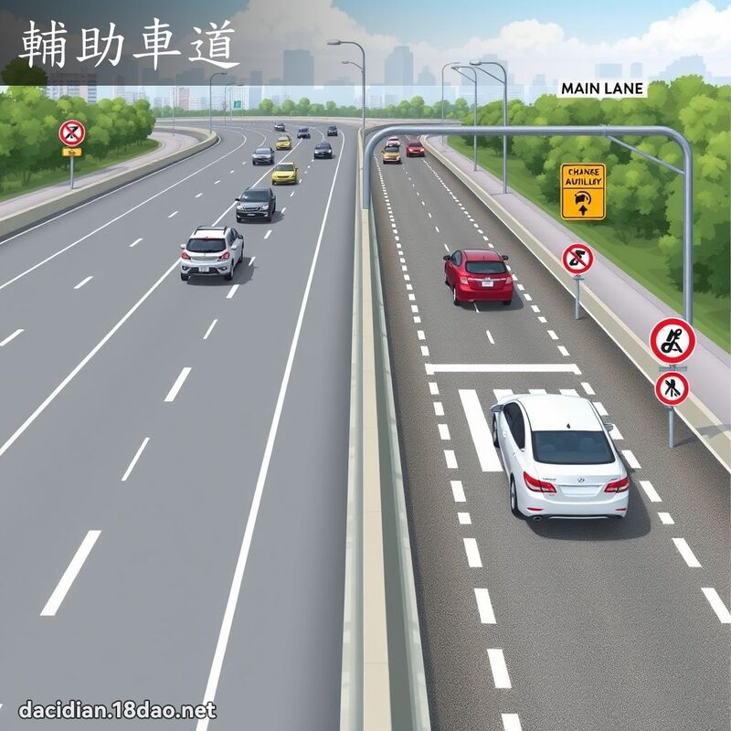 輔助車道 - 國語大辭典配圖