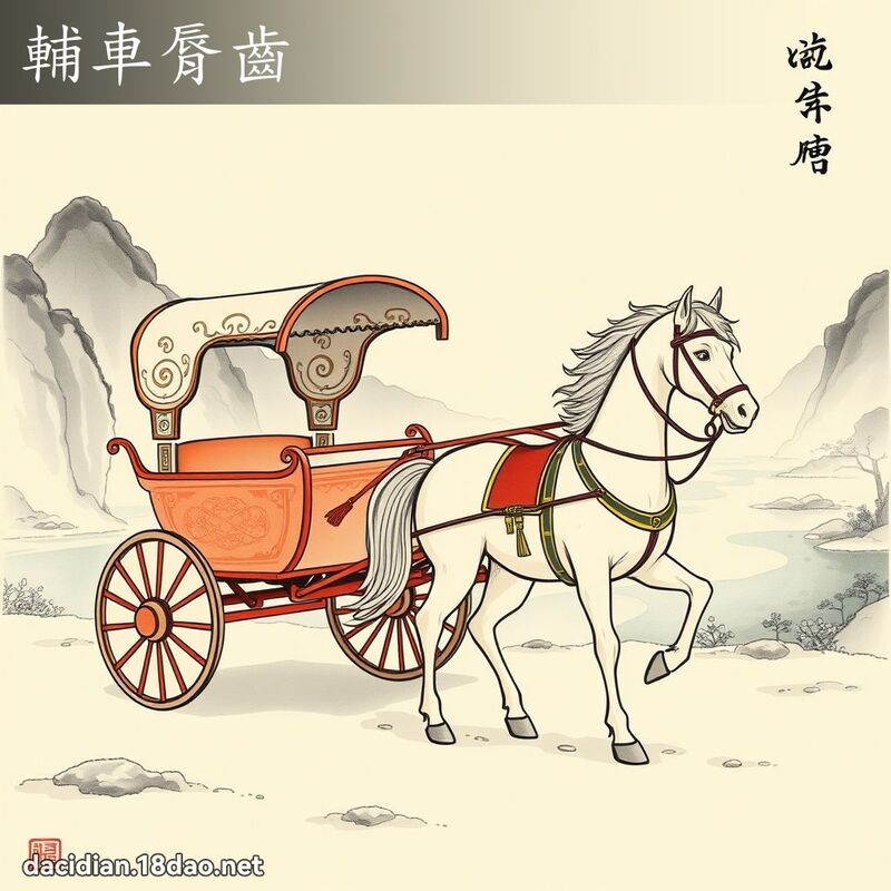 輔車脣齒 - 國語大辭典配圖
