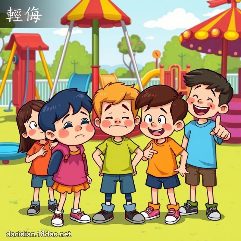 轻侮 - 国语大辞典配图