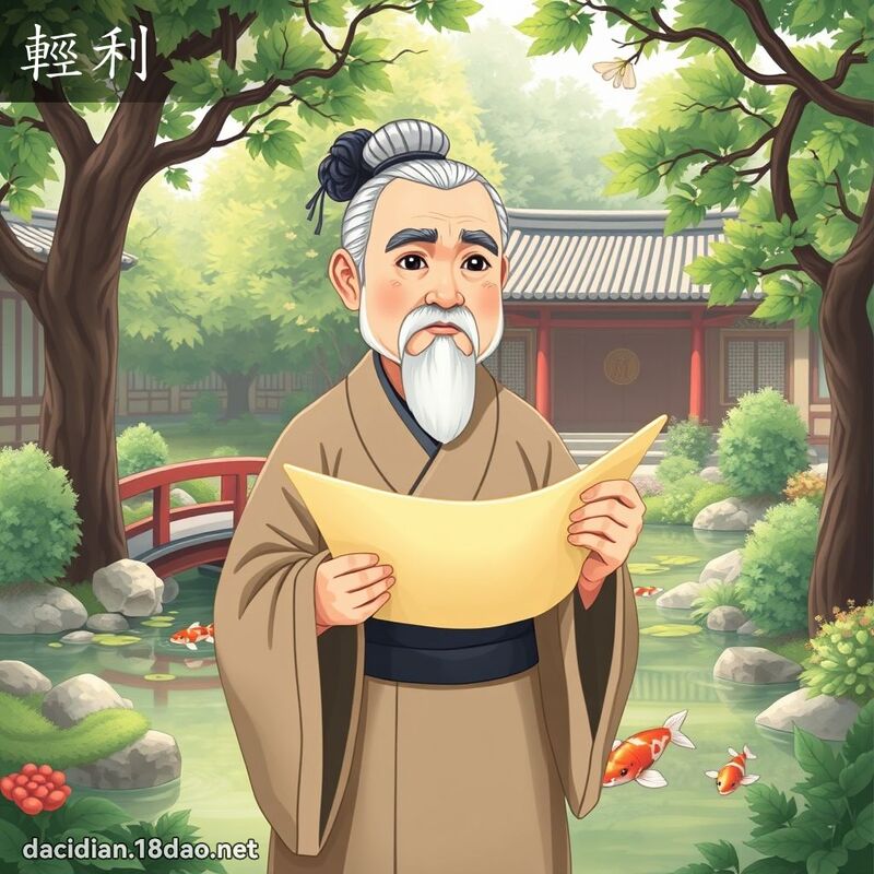 輕利 - 國語大辭典配圖