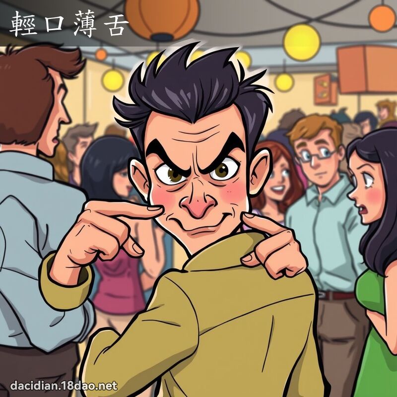 轻口薄舌 - 国语大辞典配图
