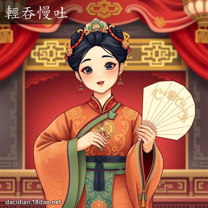 輕吞慢吐 - 國語大辭典配圖