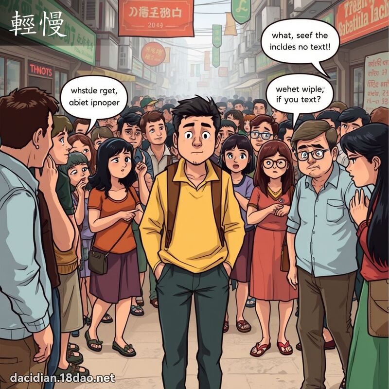 轻慢 - 国语大辞典配图