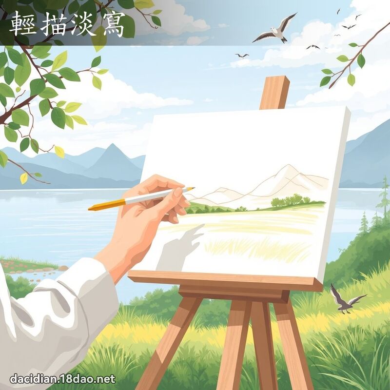 輕描淡寫 - 國語大辭典配圖
