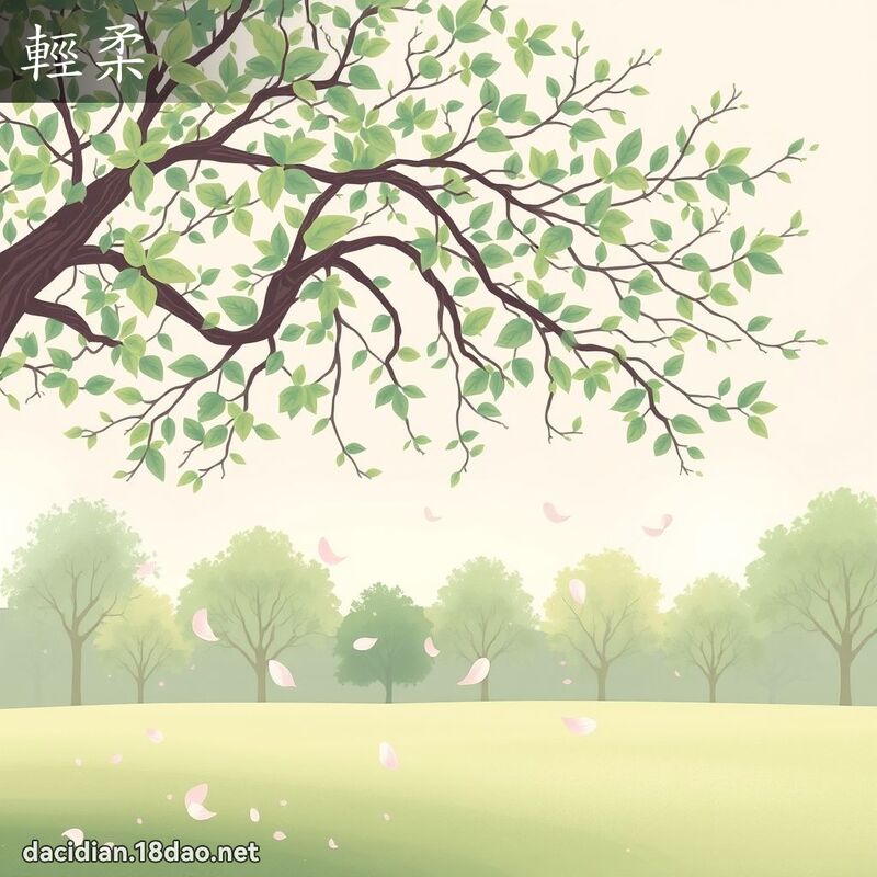 轻柔 - 国语大辞典配图