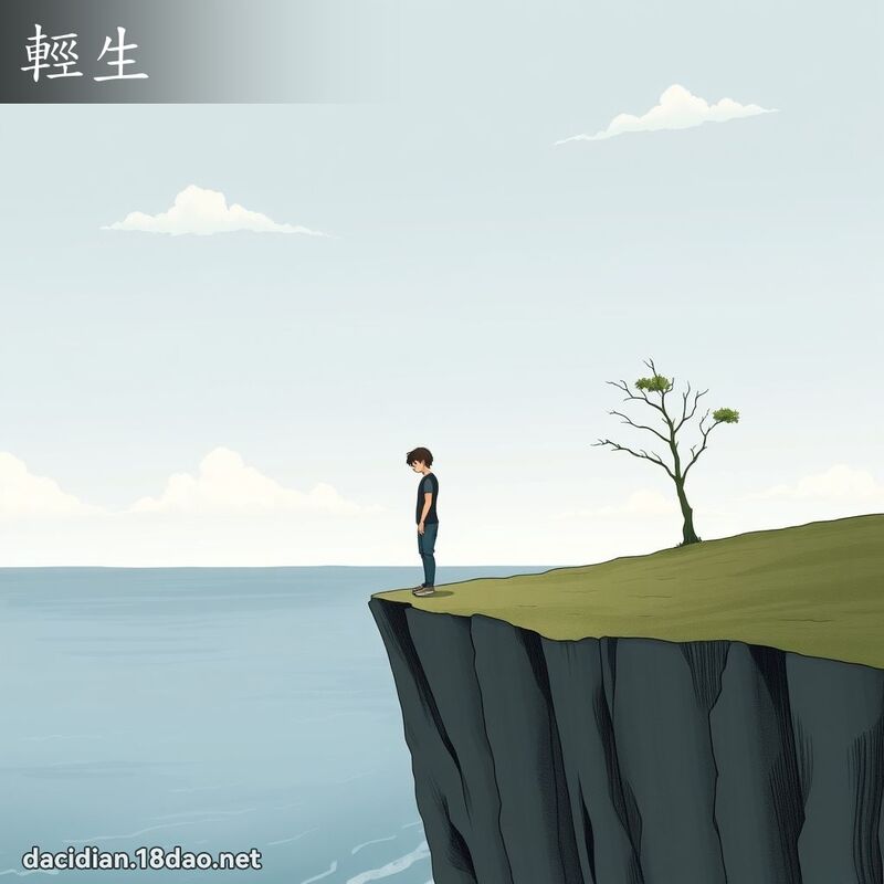 輕生 - 國語大辭典配圖