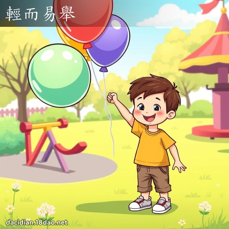轻而易举 - 国语大辞典配图