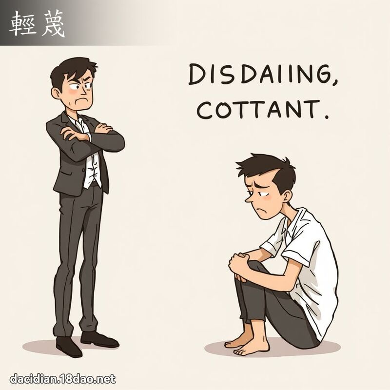 輕蔑 - 國語大辭典配圖