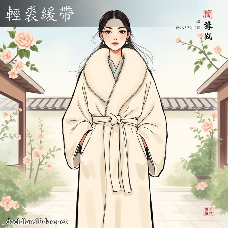 轻裘缓带 - 国语大辞典配图