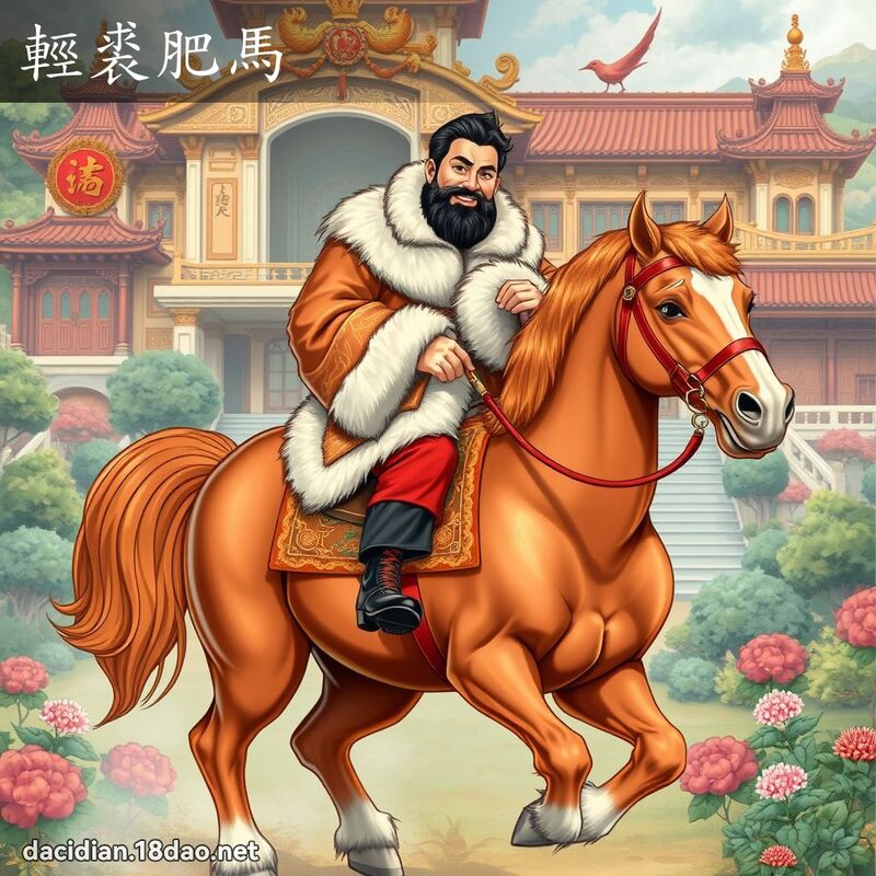 轻裘肥马 - 国语大辞典配图