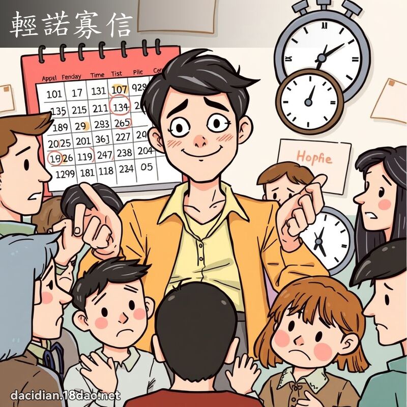轻诺寡信 - 国语大辞典配图