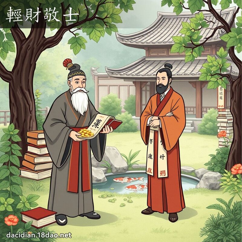 輕財敬士 - 國語大辭典配圖