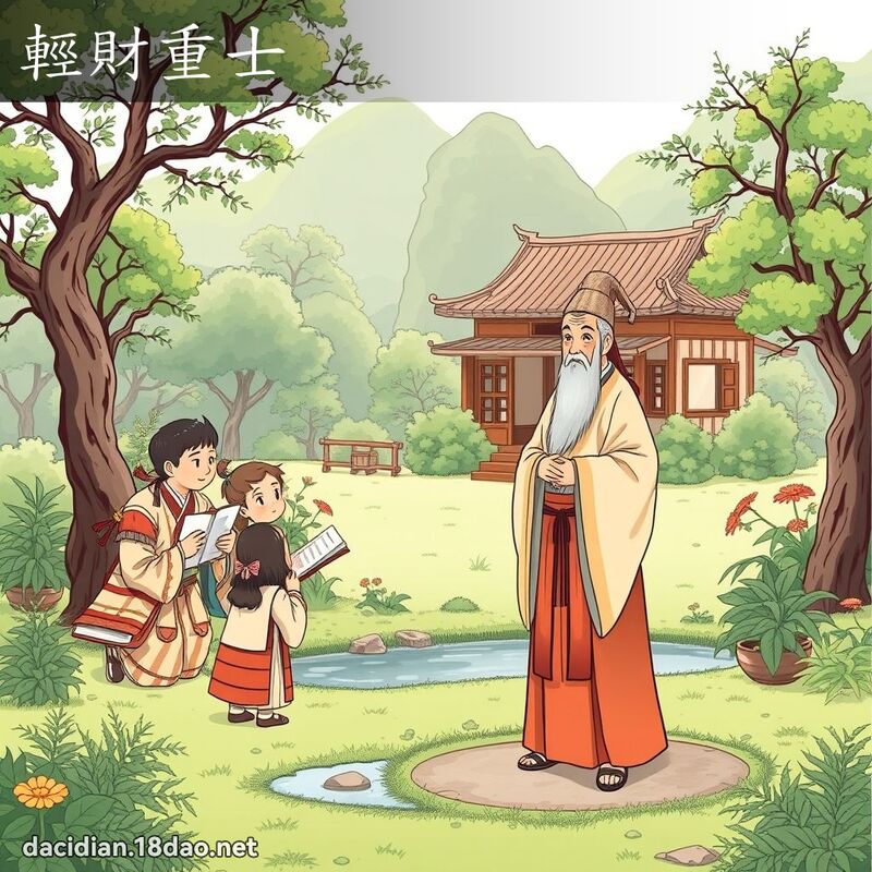 轻财重士 - 国语大辞典配图