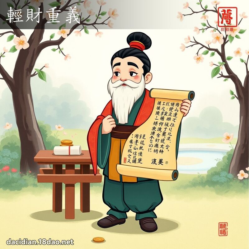 轻财重义 - 国语大辞典配图