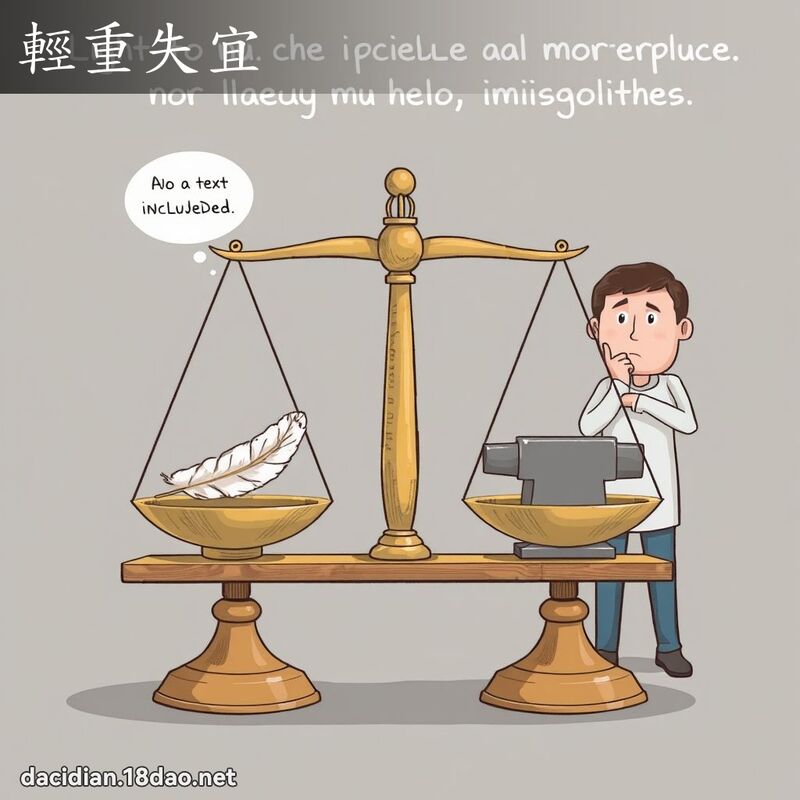 輕重失宜 - 國語大辭典配圖