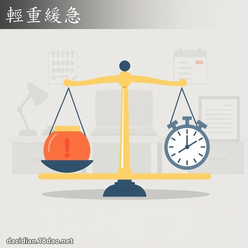 輕重緩急 - 國語大辭典配圖