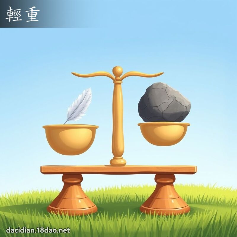 輕重 - 國語大辭典配圖