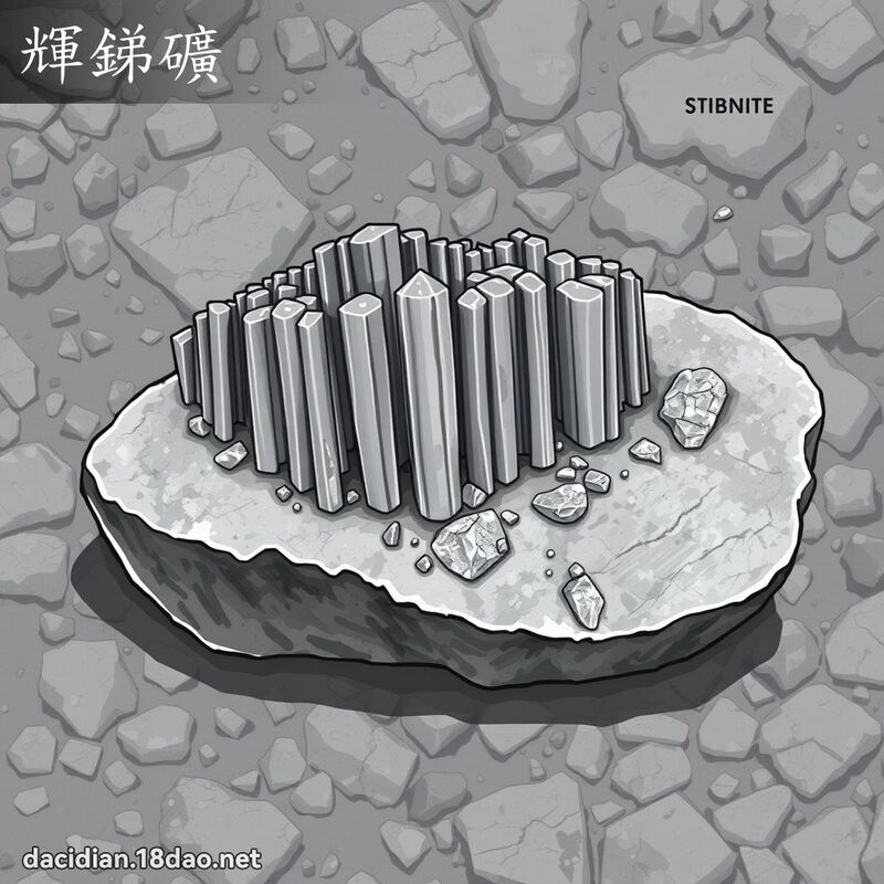 輝銻礦 - 國語大辭典配圖