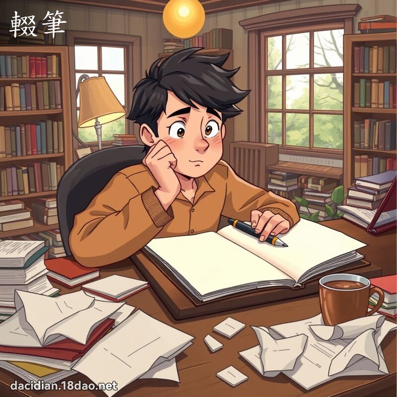 輟筆 - 國語大辭典配圖