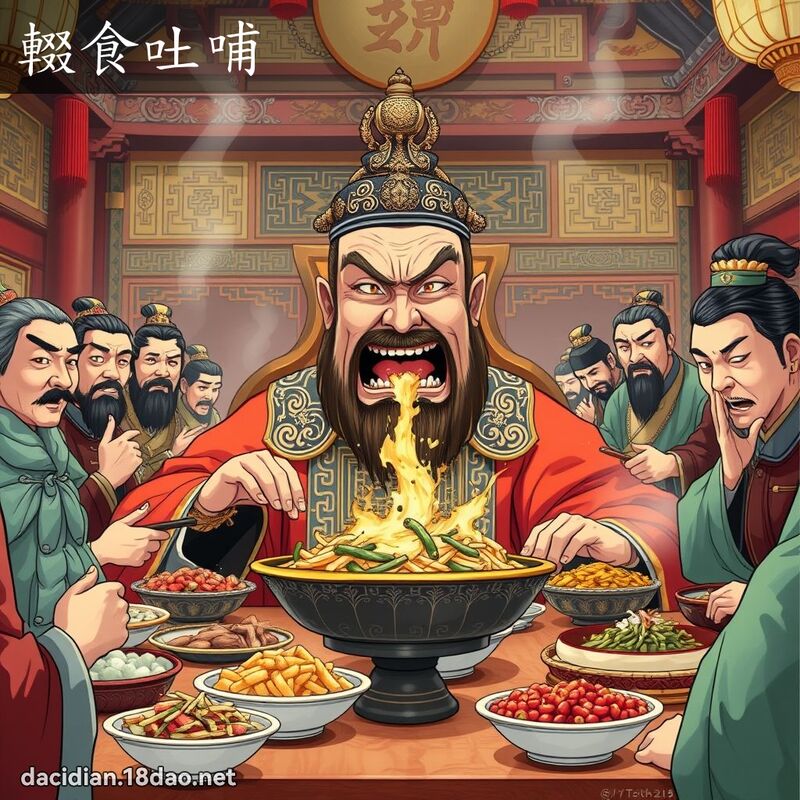 輟食吐哺 - 国语大辞典配图