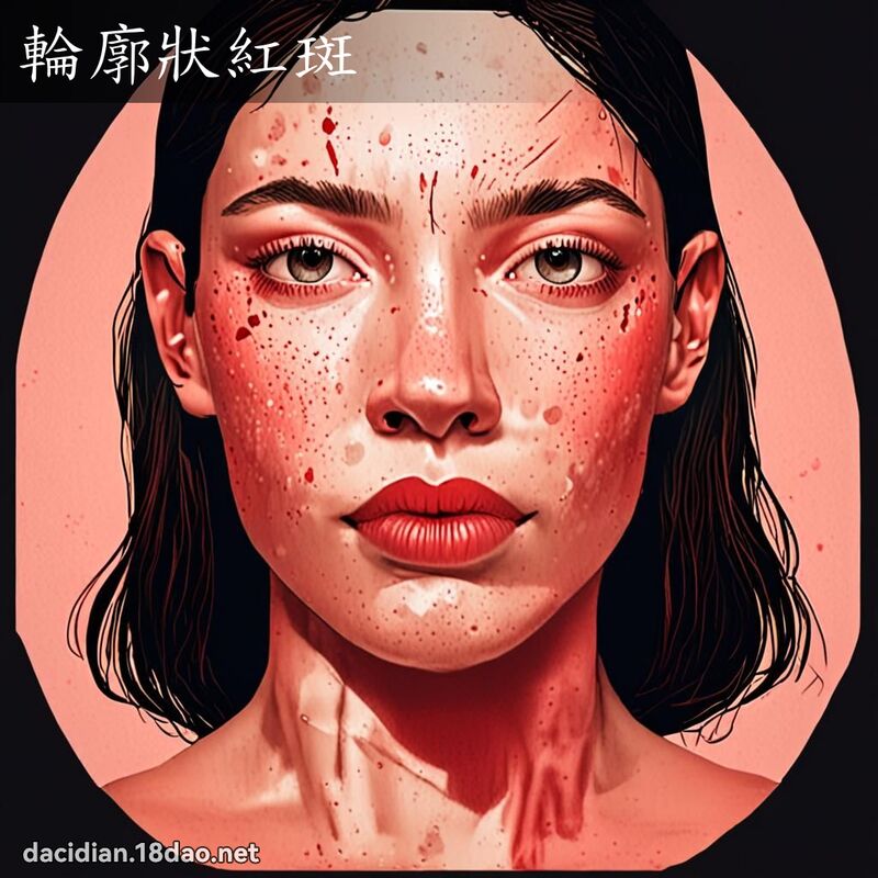 輪廓狀紅斑 - 國語大辭典配圖
