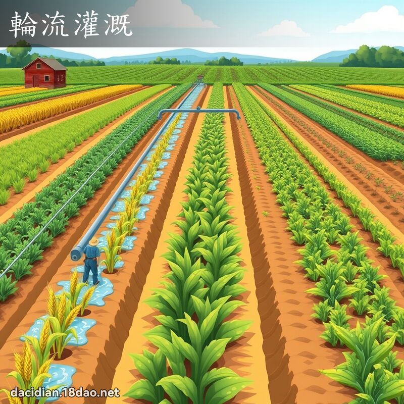 輪流灌溉 - 國語大辭典配圖