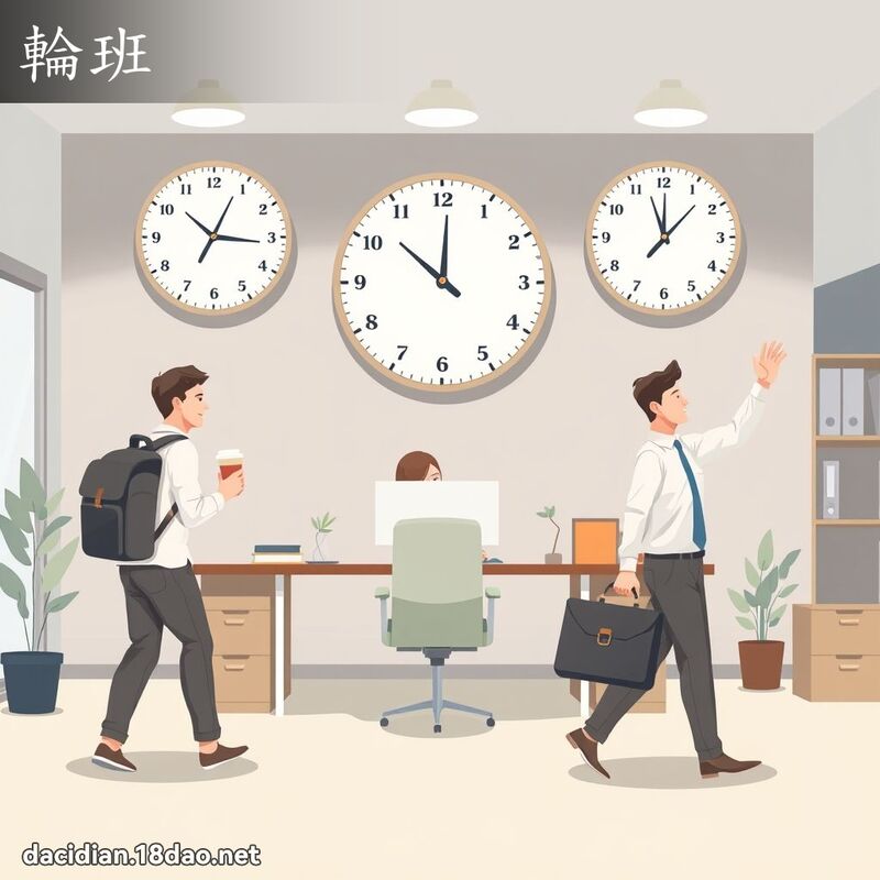 輪班 - 國語大辭典配圖
