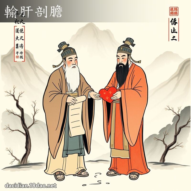 輸肝剖膽 - 國語大辭典配圖