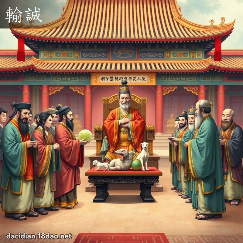 輸誠 - 國語大辭典配圖