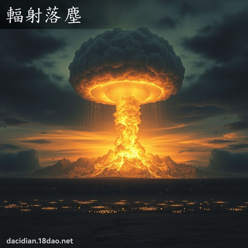 辐射落尘 - 国语大辞典配图