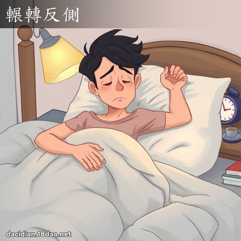 輾轉反側 - 國語大辭典配圖