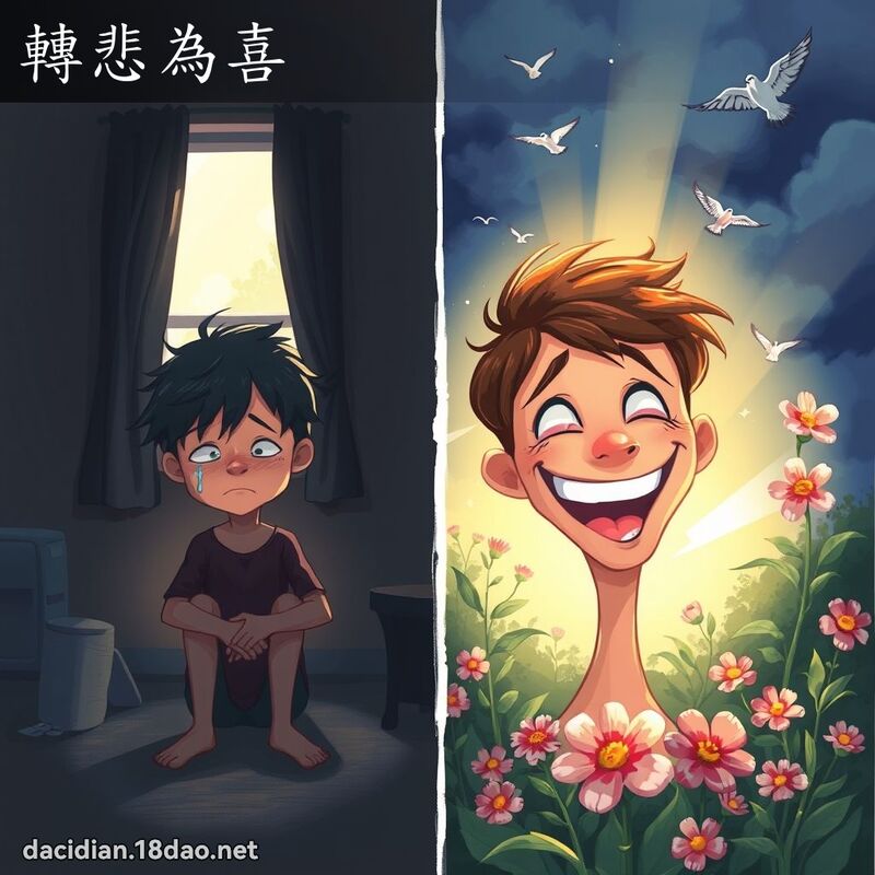 轉悲為喜 - 國語大辭典配圖