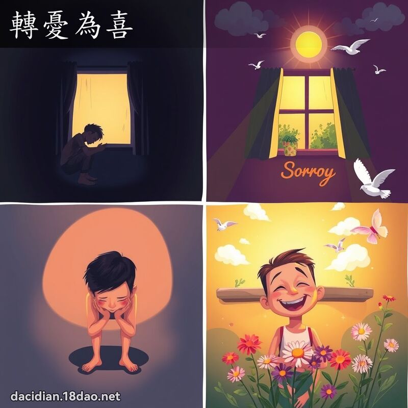 轉憂為喜 - 國語大辭典配圖