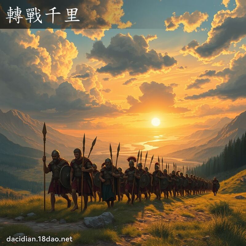 轉戰千里 - 國語大辭典配圖