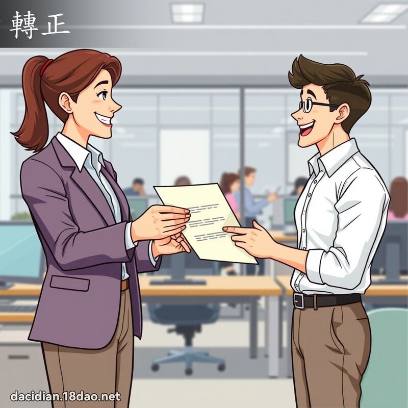 轉正 - 國語大辭典配圖