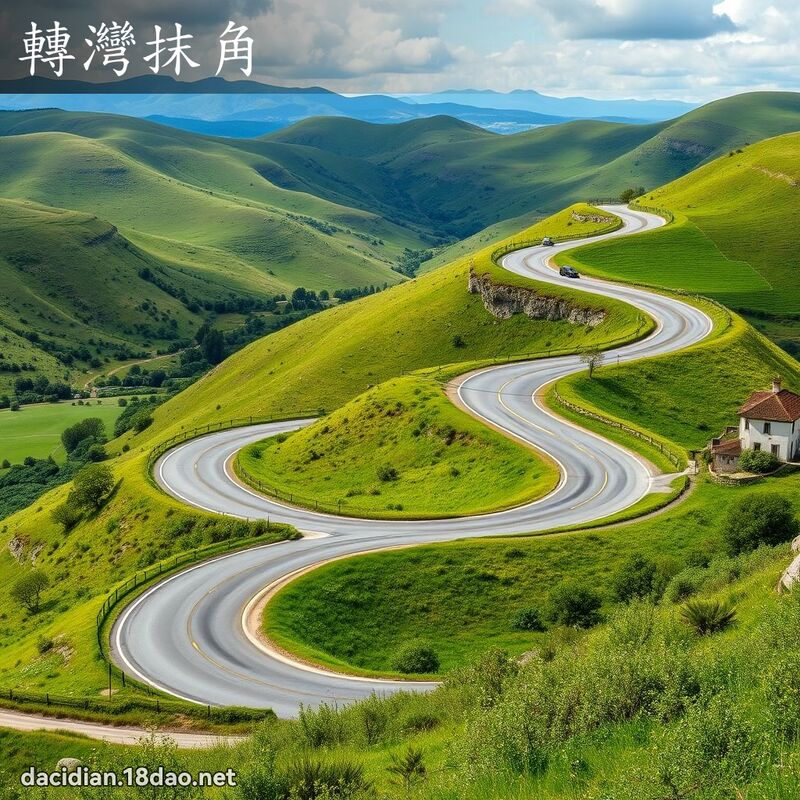 轉灣抹角 - 國語大辭典配圖