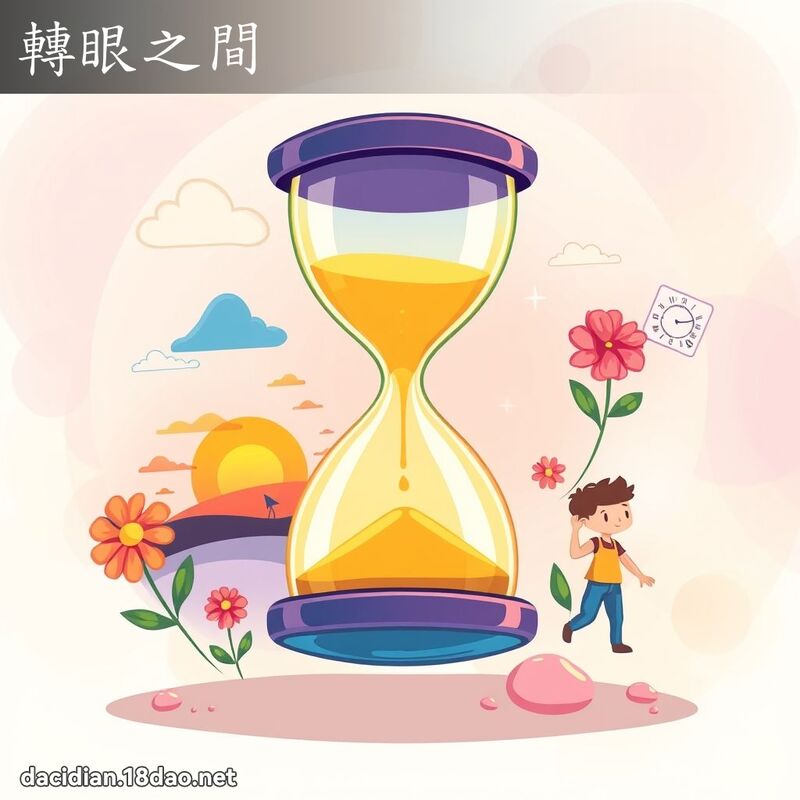 轉眼之間 - 國語大辭典配圖