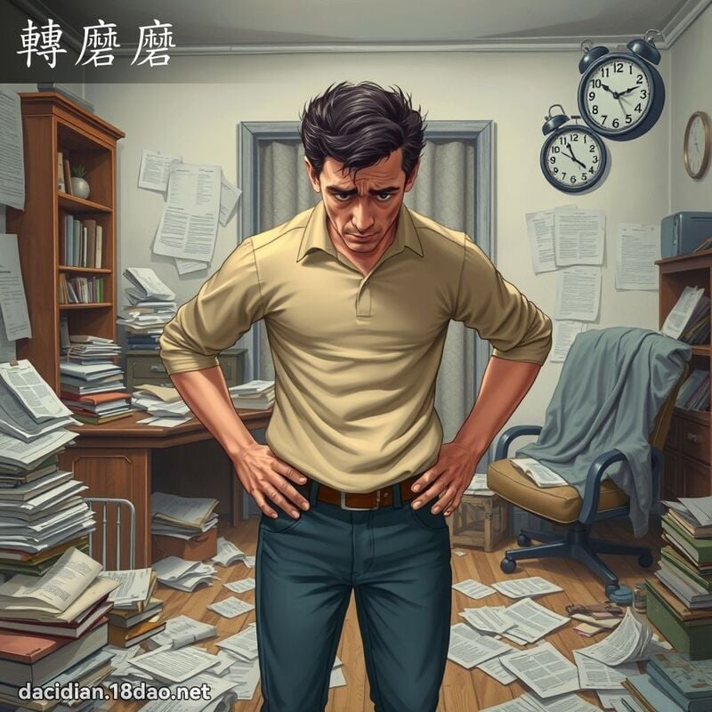 轉磨磨 - 國語大辭典配圖